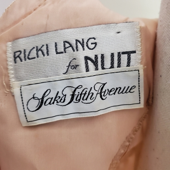 Vintage Ricki Lang by Nuit Lace Applique Dress - Picture 10 of 11